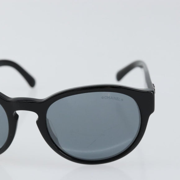 CHANEL Sunglasses plastic Black CC Auth am9948