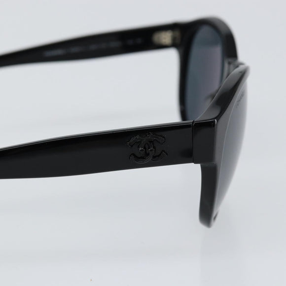 CHANEL Sunglasses plastic Black CC Auth am9948