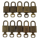 LOUIS VUITTON Padlock 10 Set Padlock metal Gold LV Auth am9949-2