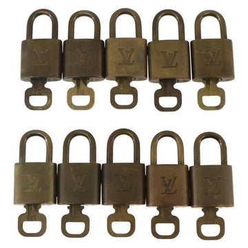LOUIS VUITTON Padlock 10 Set Padlock metal Gold LV Auth am9949 - 0