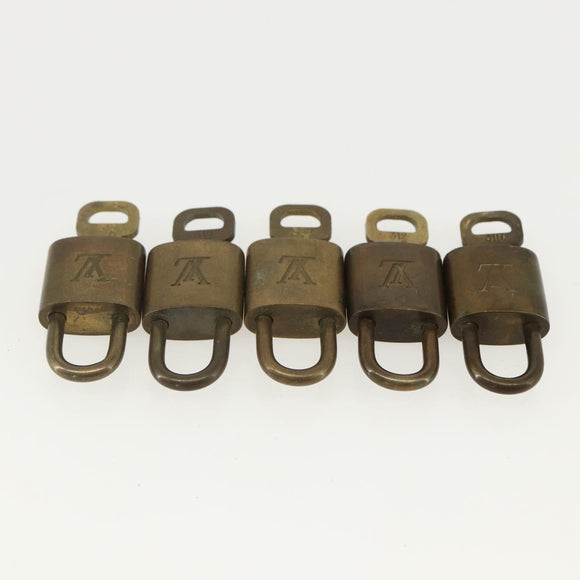 LOUIS VUITTON Padlock 10 Set Padlock metal Gold LV Auth am9949