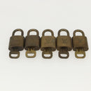 LOUIS VUITTON Padlock 10 Set Padlock metal Gold LV Auth am9949-5