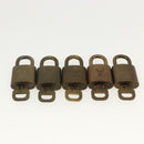 LOUIS VUITTON Padlock 10 Set Padlock metal Gold LV Auth am9949-7