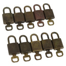 LOUIS VUITTON Padlock 10 Set Padlock metal Gold LV Auth am9951-1