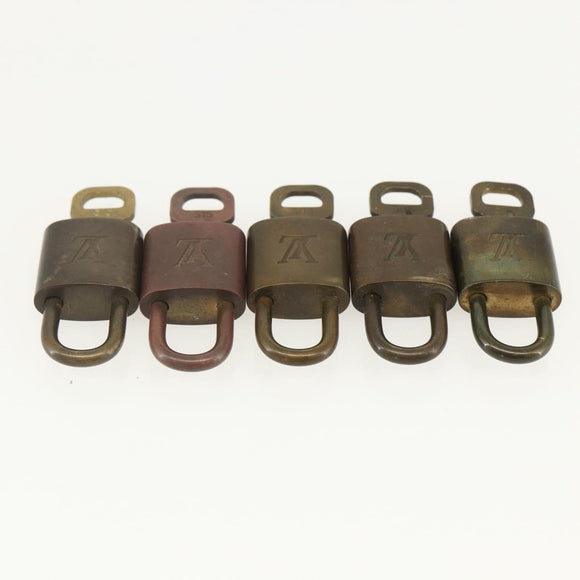 LOUIS VUITTON Padlock 10 Set Padlock metal Gold LV Auth am9951