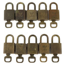 LOUIS VUITTON Padlock 10 Set Padlock metal Gold LV Auth am9953-2
