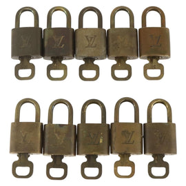 LOUIS VUITTON Padlock 10 Set Padlock metal Gold LV Auth am9953 - 0