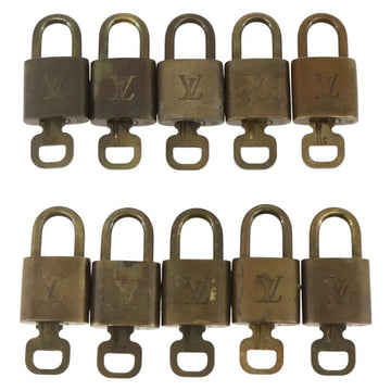 LOUIS VUITTON Padlock 10 Set Padlock metal Gold LV Auth am9953 - 0