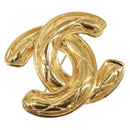 CHANEL CC Brooch metal Gold Tone CC Auth am9957V-1