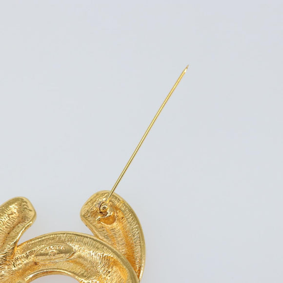 CHANEL CC Brooch metal Gold Tone CC Auth am9957V