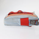 CHANEL Sports Line Shoulder Bag Nylon Red Blue CC Auth am9958-3
