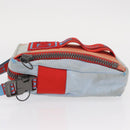 CHANEL Sports Line Shoulder Bag Nylon Red Blue CC Auth am9958-4