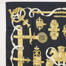 HERMES Twilly Carre 90 Scarf Silk 3 Set Black Navy Red Auth am9962-15