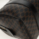 CELINE Macadam Canvas Mini Boston Bag PVC Black Gold Auth am9965V-15