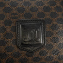 CELINE Macadam Canvas Mini Boston Bag PVC Black Gold Auth am9965V-17