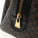 CELINE Macadam Canvas Mini Boston Bag PVC Black Gold Auth am9965V-18