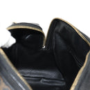 CELINE Macadam Canvas Mini Boston Bag PVC Black Gold Auth am9965V-19