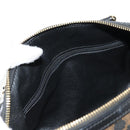 CELINE Macadam Canvas Mini Boston Bag PVC Black Gold Auth am9965V-21