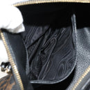 CELINE Macadam Canvas Mini Boston Bag PVC Black Gold Auth am9965V-11