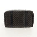 CELINE Macadam Canvas Mini Boston Bag PVC Black Gold Auth am9965V-5