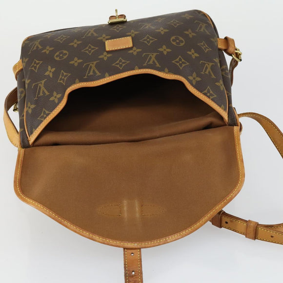 LOUIS VUITTON Monogram Saumur 30 Shoulder Bag M42256 LV Auth am9966