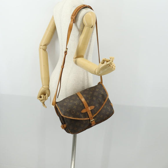 LOUIS VUITTON Monogram Saumur 30 Shoulder Bag M42256 LV Auth am9966