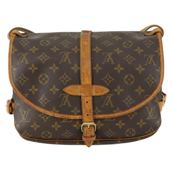 LOUIS VUITTON Monogram Saumur 30 Shoulder Bag M42256 LV Auth am9966