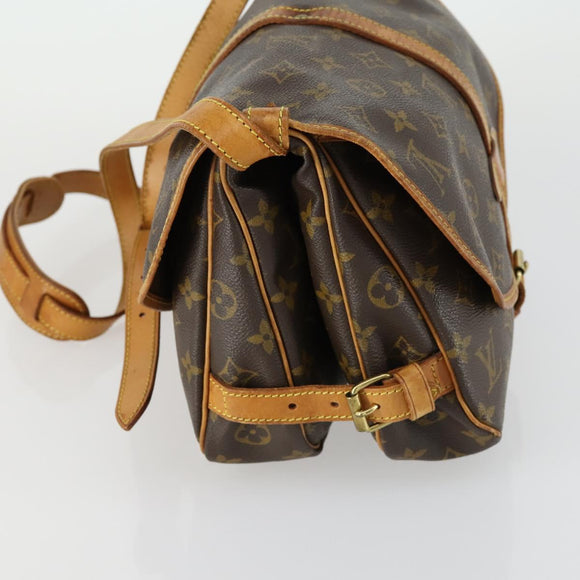 LOUIS VUITTON Monogram Saumur 30 Shoulder Bag M42256 LV Auth am9966