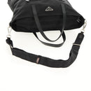 PRADA Tote Bag Nylon 2way Black Silver Auth am9967-9
