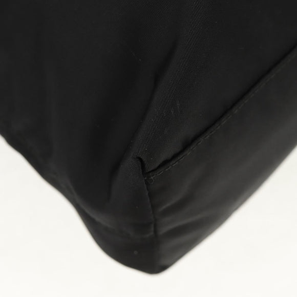 PRADA Tote Bag Nylon 2way Black Silver Auth am9967