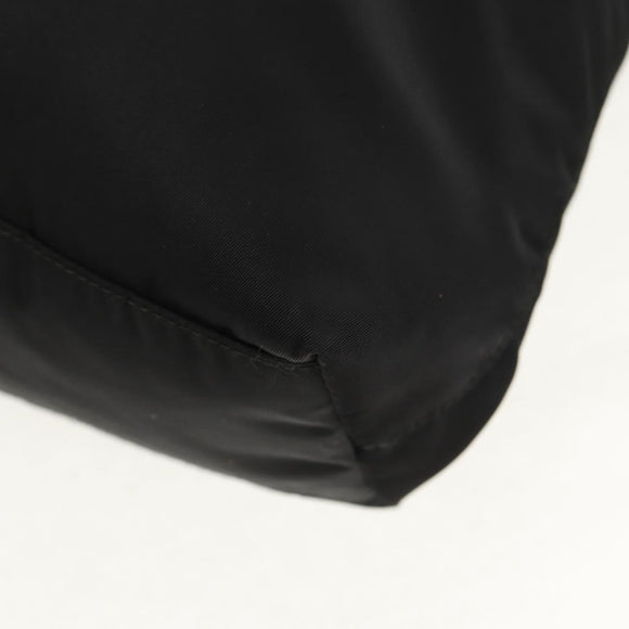 PRADA Tote Bag Nylon 2way Black Silver Auth am9967