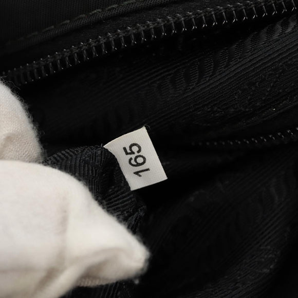 PRADA Tote Bag Nylon 2way Black Silver Auth am9967