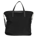 PRADA Tote Bag Nylon 2way Black Silver Auth am9967-2