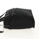 PRADA Tote Bag Nylon 2way Black Silver Auth am9967-3