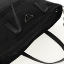 PRADA Tote Bag Nylon 2way Black Silver Auth am9967-6
