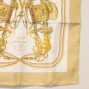 HERMES Carre 40 Scarf ""BRIDES de GALA"" Silk Beige Auth am9968-5
