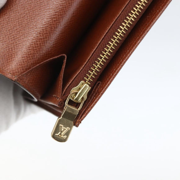 LOUIS VUITTON Monogram Porte Monnaie Zip Wallet M61735 LV Auth am9970V