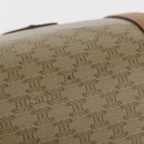 CELINE Macadam Canvas Mini Boston Bag PVC Beige Gold Auth am9971V-6