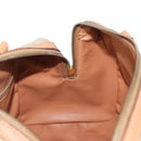 CELINE Macadam Canvas Mini Boston Bag PVC Beige Gold Auth am9971V-20