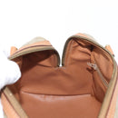 CELINE Macadam Canvas Mini Boston Bag PVC Beige Gold Auth am9971V-21