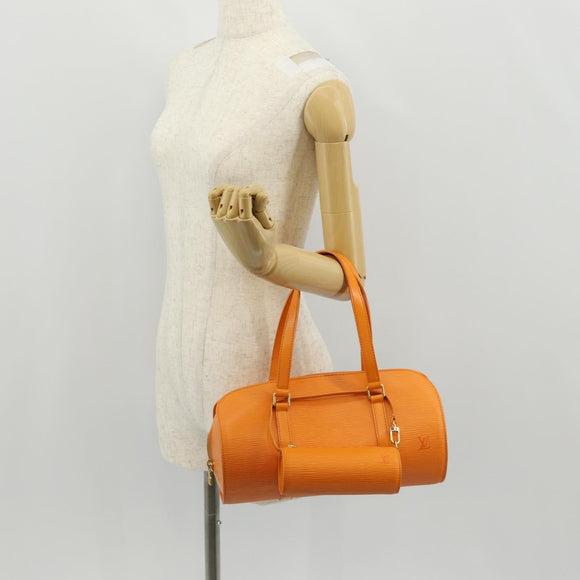 LOUIS VUITTON Epi Soufflot Hand Bag Orange Mandarin M5222H LV Auth am9973V