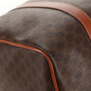 CELINE Macadam Canvas Mini Boston Bag PVC Black Gold Auth am9976V-15