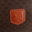 CELINE Macadam Canvas Mini Boston Bag PVC Black Gold Auth am9976V-17