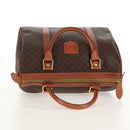 CELINE Macadam Canvas Mini Boston Bag PVC Black Gold Auth am9976V-6