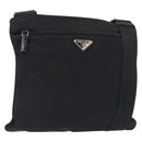 PRADA Shoulder Bag Nylon Black Silver Auth am9977-1