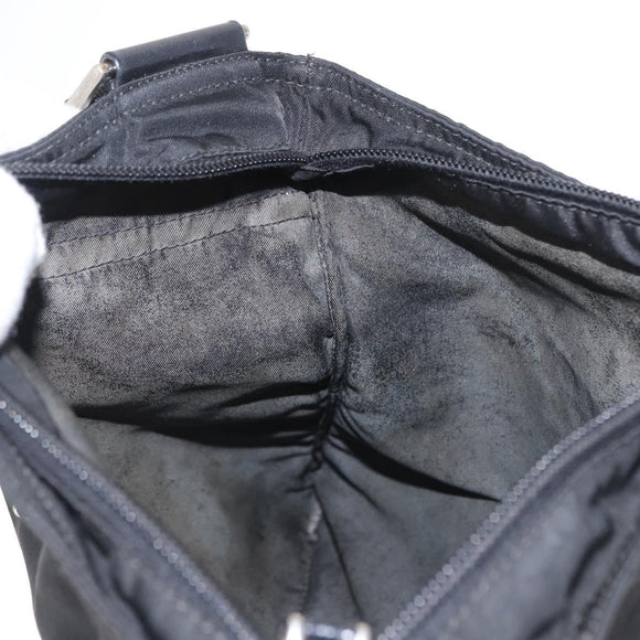 PRADA Shoulder Bag Nylon Black Silver Auth am9977