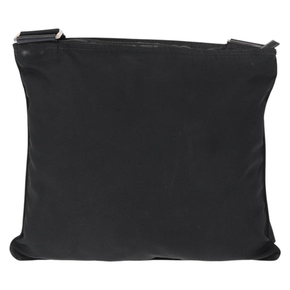 PRADA Shoulder Bag Nylon Black Silver Auth am9977