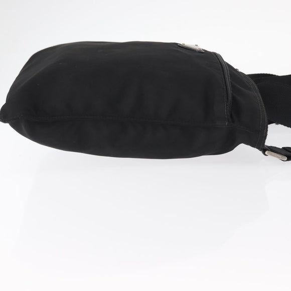 PRADA Shoulder Bag Nylon Black Silver Auth am9977