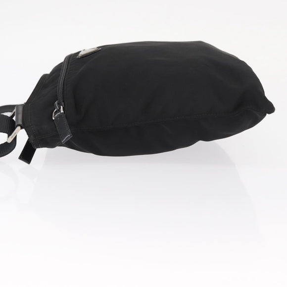 PRADA Shoulder Bag Nylon Black Silver Auth am9977