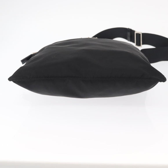 PRADA Shoulder Bag Nylon Black Silver Auth am9977